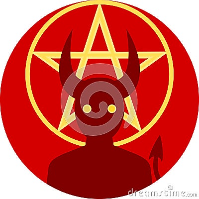 Demon Badge / Emblem Vector Illustration