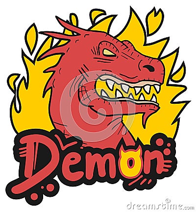 Demon fire Vector Illustration