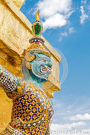 Demon Guardian Wat Phra Kaew Grand Palace Bangkok Stock Photo