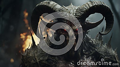 Scary Unreal Engine 5 Demon: Astaroth - 8k Resolution Stock Photo