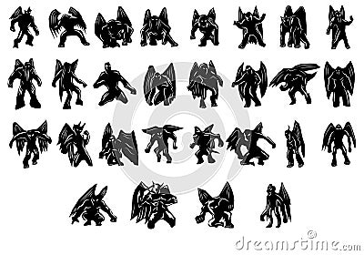 Demons silhouettes Vector Illustration