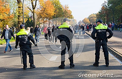 Demonstrating against refugee camp Editorial Stock Photo