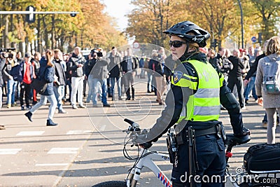 Demonstrating against refugee camp Editorial Stock Photo