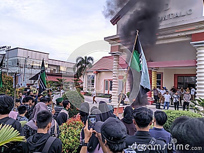 Demonstration action by Islamic student associations Editorial Stock Photo