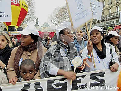 Demonstration Against Forced Housing Expulsions Editorial Stock Photo