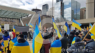 Demonstration against genocide of Ukrainians by Russian army Editorial Stock Photo