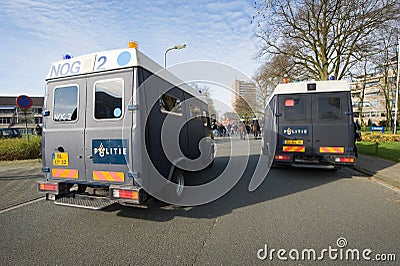 Demonstration against refugees Editorial Stock Photo