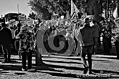 Demonstration in behalf of a public National Health Service 4 Editorial Stock Photo