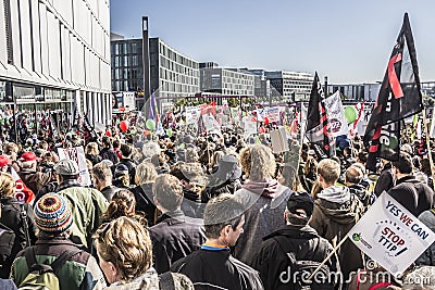 Demonstration in Berlin Editorial Stock Photo