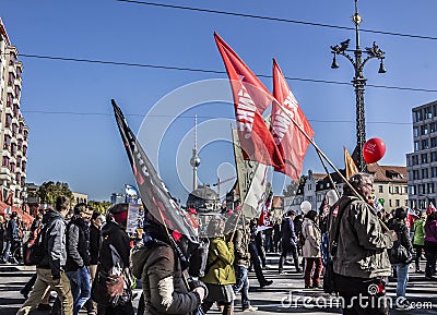 Demonstration in Berlin Editorial Stock Photo