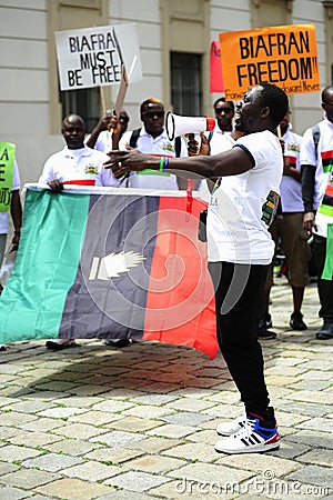 Demonstration-Indigenious People of Biafra Editorial Stock Photo