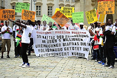 Demonstration-Indigenious People of Biafra Editorial Stock Photo