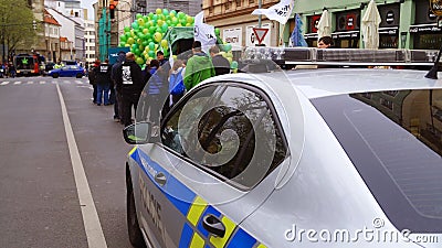 Demonstration for the legalization of marijuana, march of millions for marijuana in Prague 2019 Editorial Stock Photo