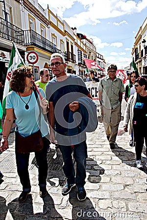 Demonstration in Marchena Seville 6 Editorial Stock Photo