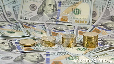 Demonstration of rising the exchange rate of Ukrainian currency hryvnia (grivna, UAH) for dollar USA (USD) Stock Photo