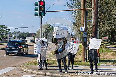 Demonstrators Calling for Boycott of Rouse`s Grocery Chain Editorial Stock Photo