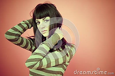 Demure and young. Stock Photo