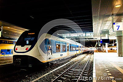 Sprinter train Den haag station Editorial Stock Photo