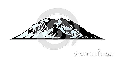 Denali Mountain Design Illustration Vector Illustration