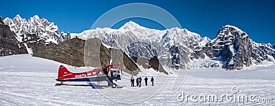 Denali National Park in Alaska, featuring the majestic Mount McKinley in the background Editorial Stock Photo