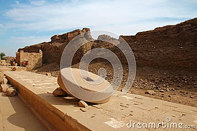 Dendera Temple Ruins Stock Photo