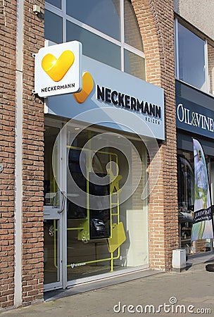 Travel Agents Shop, Dendermonde, Belgium Editorial Stock Photo