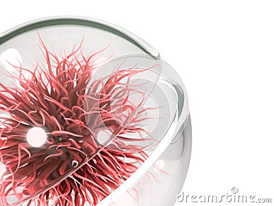 Dendritic cell concept medical background 3d render on white Stock Photo