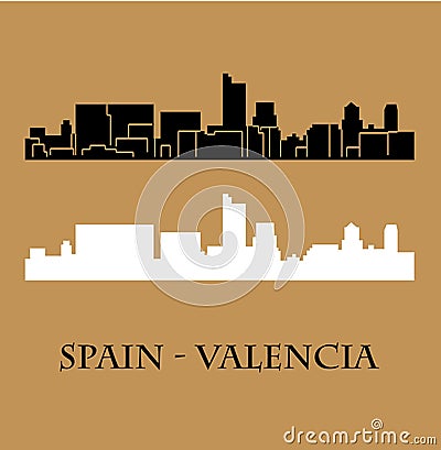 Valencia, Spain Vector Illustration