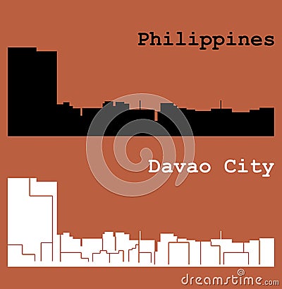 Davao City, Philippines Vector Illustration