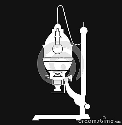 Darkroom enlarger silhouette Vector Illustration