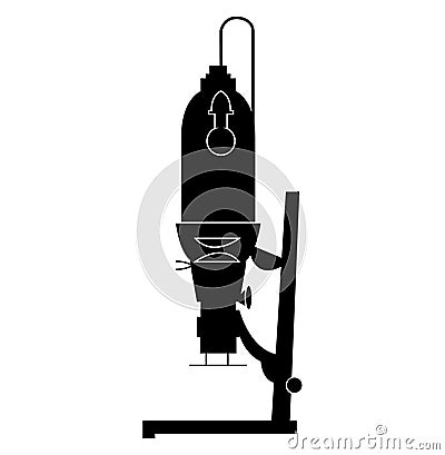 Darkroom enlarger silhouette Vector Illustration