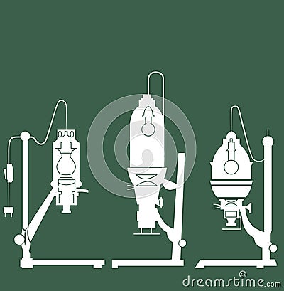 Darkroom enlarger silhouette Vector Illustration