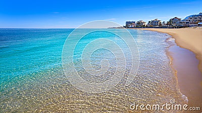 Denia las Marinas les Bovetes beach Spain Stock Photo