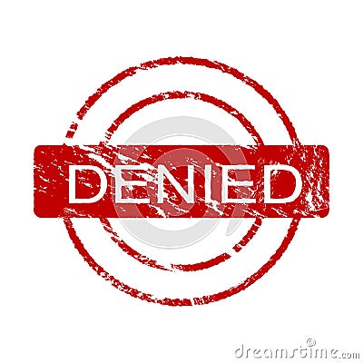 Denied ink stamp (vector) Vector Illustration