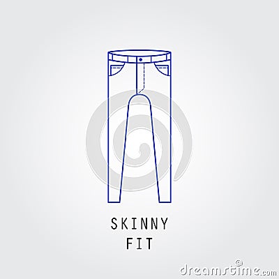 Denim fit icon. Vector Illustration