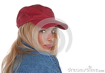 Denim Jacket and Cap Stock Photo