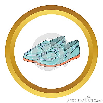 Denim loafers icon Stock Photo