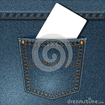 Denim pocket Vector Illustration