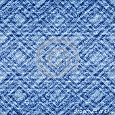 Denim seamless pattern. Indigo texture. Blue distress background. Repeated modern fabric. Abstract degrade patterns. Repeating fad Vector Illustration