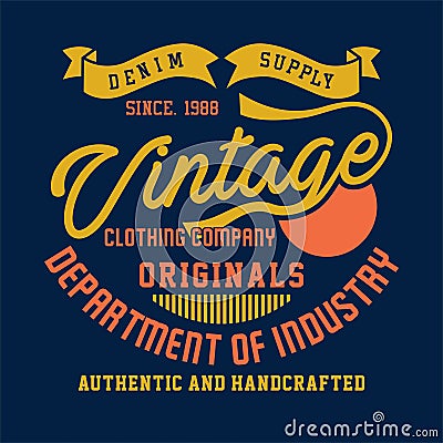 Denim supply vintage clothing company Stock Photo