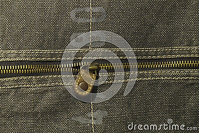 Denim texture with zipper Stock Photo