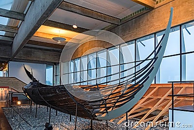 Denmark - Danish Viking Ship - Roskilde Viking Museum Editorial Stock Photo