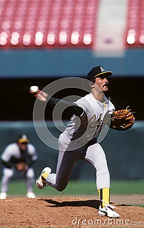 Dennis Eckersley of the Oakland A`s Editorial Stock Photo