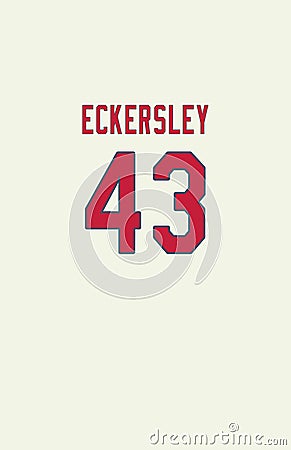 Dennis Eckersley, St. Louis Cardinals Jersey Back Editorial Stock Photo