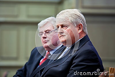 Dennis O'Brien and Eamon Gilmore T.D Editorial Stock Photo