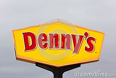 Denny's Restuarant Sign Editorial Stock Photo