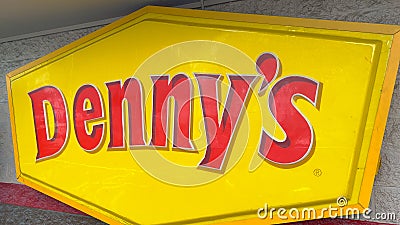 Dennys American Diner in Florida - MIAMI, UNITED STATES - FEBRUARY 20, 2022 Editorial Stock Photo