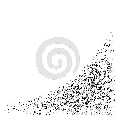 Dense black dots. Vector Illustration