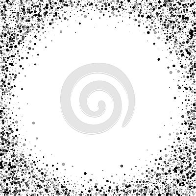 Dense black dots. Vector Illustration