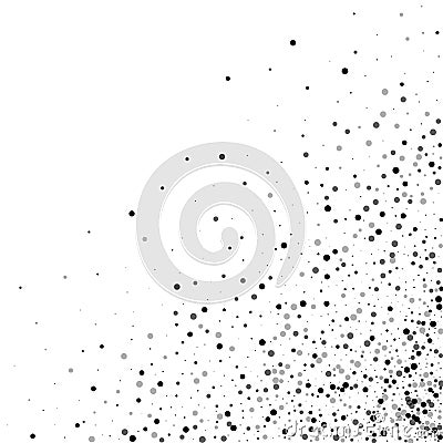 Dense black dots. Vector Illustration